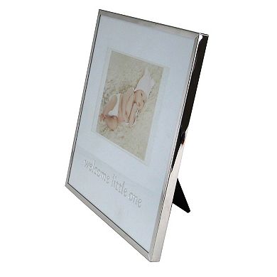 10" Metallic Square 4" x 6" Baby Photo Picture Frame - Silver
