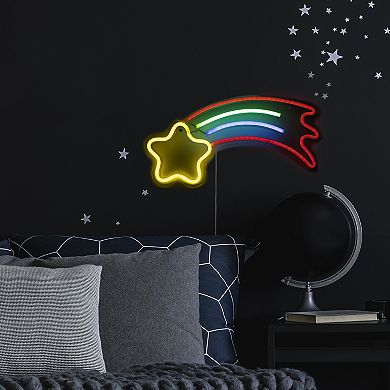 16" LED Neon Style Shooting Star Wall Sign