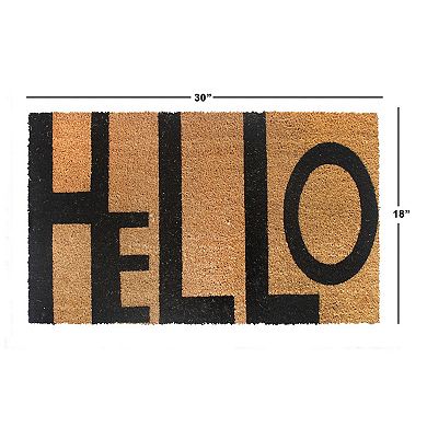 RugSmith HeLLo Spaced Script Doormat