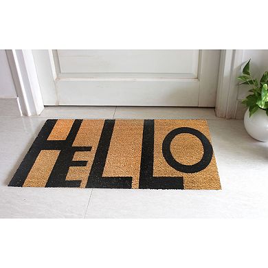 RugSmith HeLLo Spaced Script Doormat