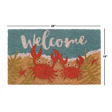 RugSmith Welcome Beach Crabs Doormat