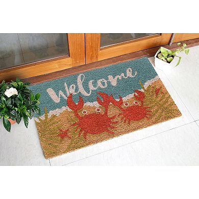 RugSmith Welcome Beach Crabs Doormat