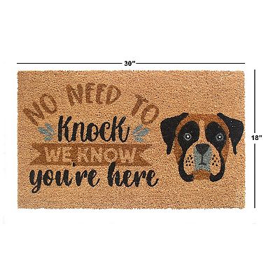 RugSmith No Need To Knock Dog Doormat