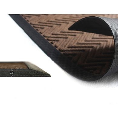 RugSmith Basic Zigzag Geo Print Doormat