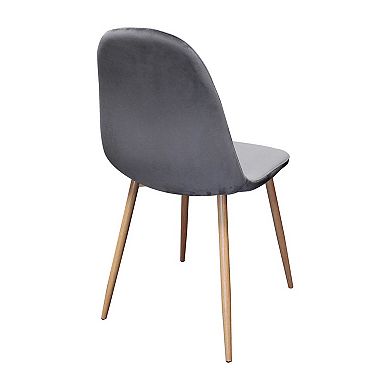 Best Master Furniture Mid-Century Velvet Upholstered Dining Side Chair (Set of 4)