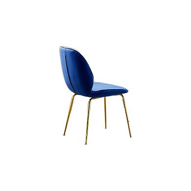 Best Master Furniture Mid-Century Velvet Upholstered Dining Side Chair (Set of 2)