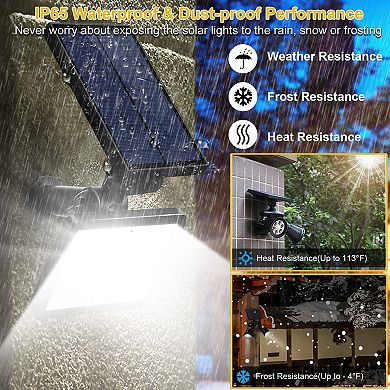 48 Leds Solar Spotlight Wall Lawn Garden Lamp Waterproof