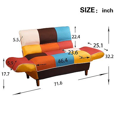 Merax Small Space Colorful Sleeper Sofa