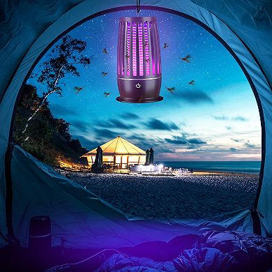 Rechargeable Bug Zapper Mosquito Killer Lamp - Max 1615 Square Feet Range - Night Light Strap