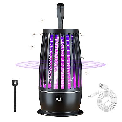 Rechargeable Bug Zapper Mosquito Killer Lamp - Max 1615 Square Feet Range - Night Light Strap