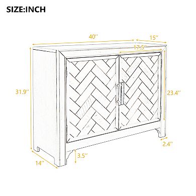 Merax Modern Cabinets With Unique Design Doors