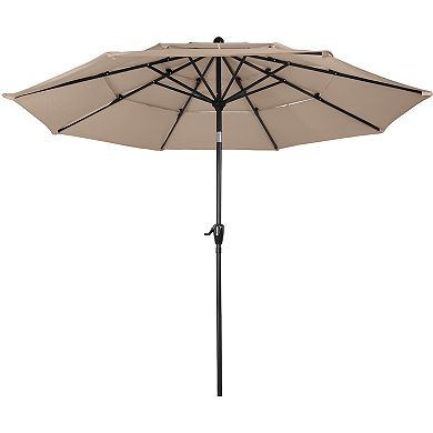 Pure Garden 3-Tier 10 ft. Patio Umbrella
