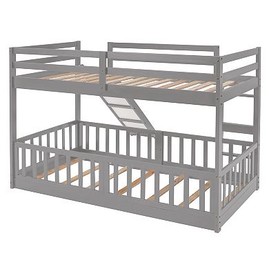 Merax Twin Bunk Bed with Slide and Ladder