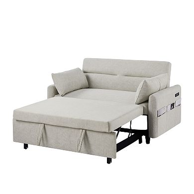 Merax Sleep Sofa Bed Loveseats Sofa Couch With Adjsutable Backrest