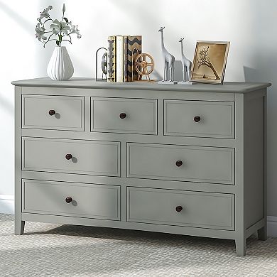 Merax 7 Drawers Solid Wood Dresser