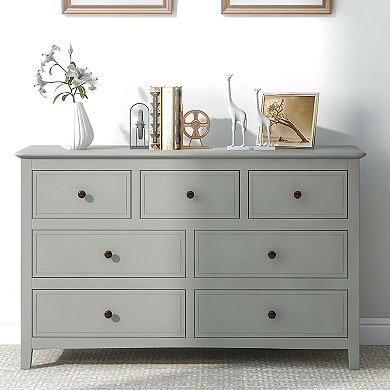 Merax 7 Drawers Solid Wood Dresser