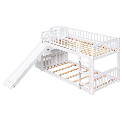 Merax Stairway Bunk Bed with Two Drawers and Slide