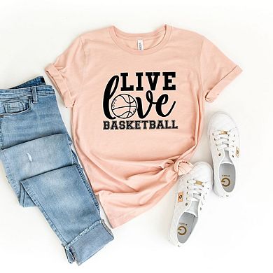 Live Love Basketball Short Sleeve Graphic Tee