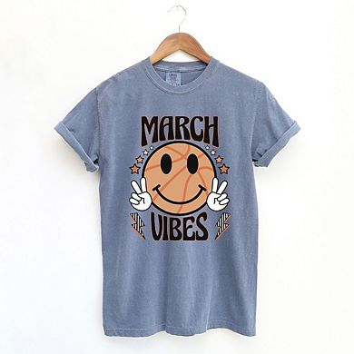 March Vibes Basketball Garment Dyed Tees