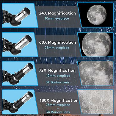 24x-180x 70mm Aperture 400mm Astronomical Telescope, For Adults And Kids