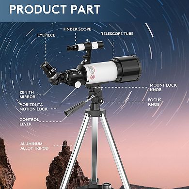 24x-180x 70mm Aperture 400mm Astronomical Telescope, For Adults And Kids