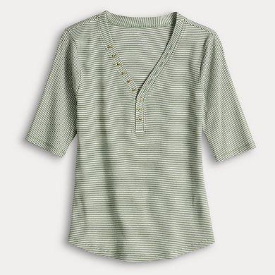 Women's Sonoma Goods For Life® Stripe Henley Top