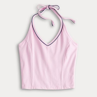 Juniors' SO?? Blockette Halter Top