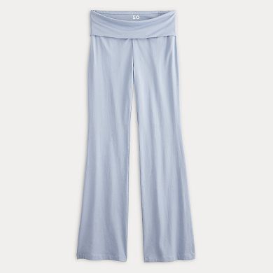 Juniors' SO Fold-Over Flare Pants