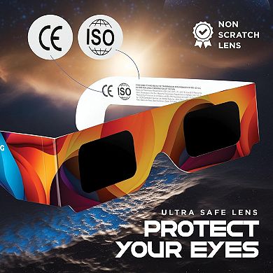 Solar Eclipse Glasses 50 pack - 2024 CE and ISO Certified 2024 Multicolor Safe Shades