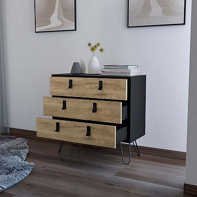 Kimball Hairpin Legs Dresser With 3-drawers And Modern Design