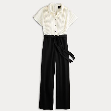 Women's Maison Tara Pleated Top Flowy Leg Jumpsuit