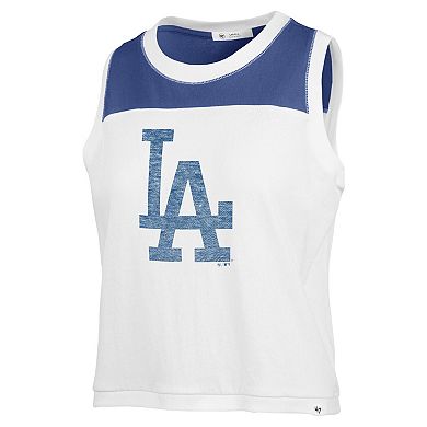 Women's '47 White Los Angeles Dodgers Premier Zoey Waist Length Tank Top