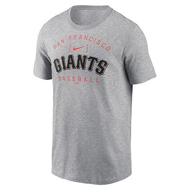 Men's Nike Heather Gray San Francisco Giants Home Team Athletic Arch T-Shirt