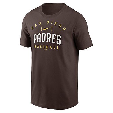 Men's Nike Brown San Diego Padres Home Team Athletic Arch T-Shirt