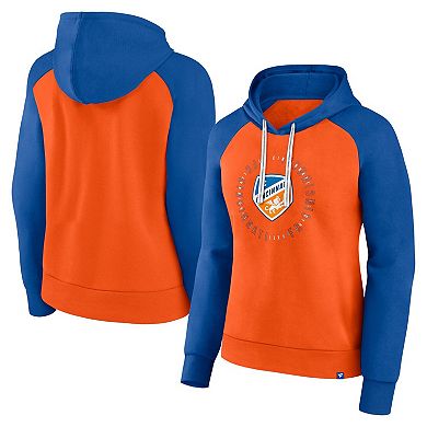 Women's Fanatics Branded Orange/Blue FC Cincinnati Instep Pullover Hoodie