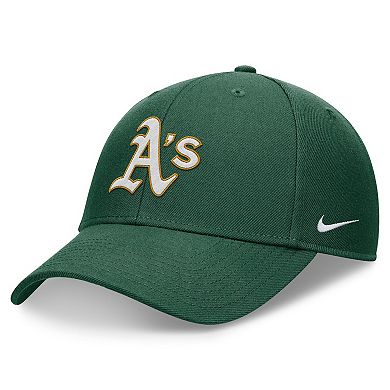 Men's Nike Green Oakland Athletics Evergreen Club Performance Adjustable Hat