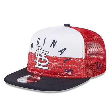 Men's New Era White/Red St. Louis Cardinals Team Foam Front A-Frame Trucker 9FIFTY Snapback Hat