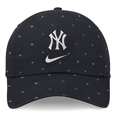 Men's Nike  Navy New York Yankees Primetime Print Club Adjustable Hat