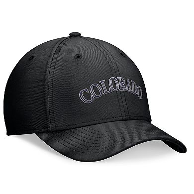 Men's Nike Black Colorado Rockies Evergreen Performance Flex Hat