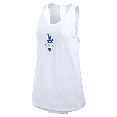 Women's Nike White Los Angeles Dodgers Team Crossback Tank Top