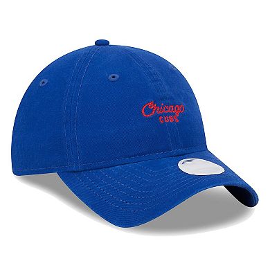 Women's New Era Royal Chicago Cubs Script 9TWENTY Adjustable Hat