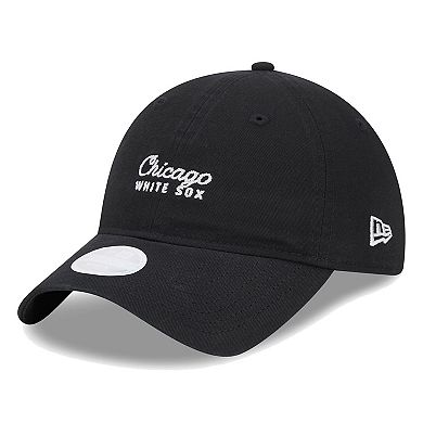 Women's New Era Black Chicago White Sox Script 9TWENTY Adjustable Hat