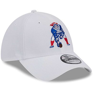 Men's New Era White New England Patriots Throwback 39THIRTY Flex Hat