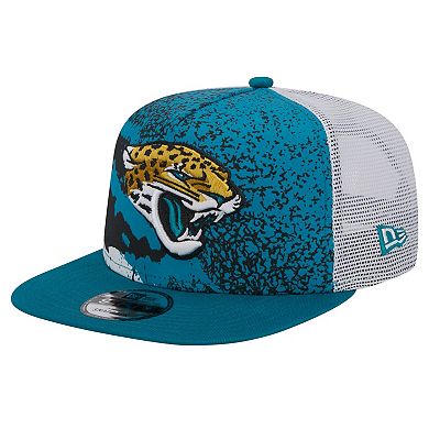 Men's New Era  Teal Jacksonville Jaguars Court Sport 9FIFTY Snapback Hat