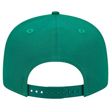 Men's New Era Kelly Green Boston Celtics Evergreen Script Side Patch 9FIFTY Snapback Hat