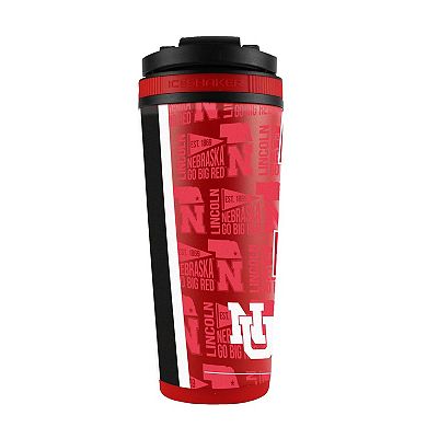 WinCraft Nebraska Huskers 26oz. 4D Stainless Steel Ice Shaker Bottle