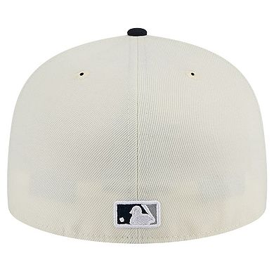 Men's New Era White New York Yankees Top Hat Chrome 59FIFTY Fitted Hat