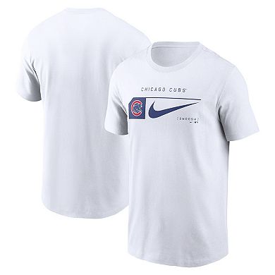 Men's Nike White Chicago Cubs Team Swoosh Lockup T-Shirt