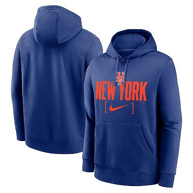 Men's Nike Royal New York Mets Club Slack Pullover Hoodie