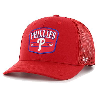 Men's '47 Red Philadelphia Phillies Squad Trucker Adjustable Hat
